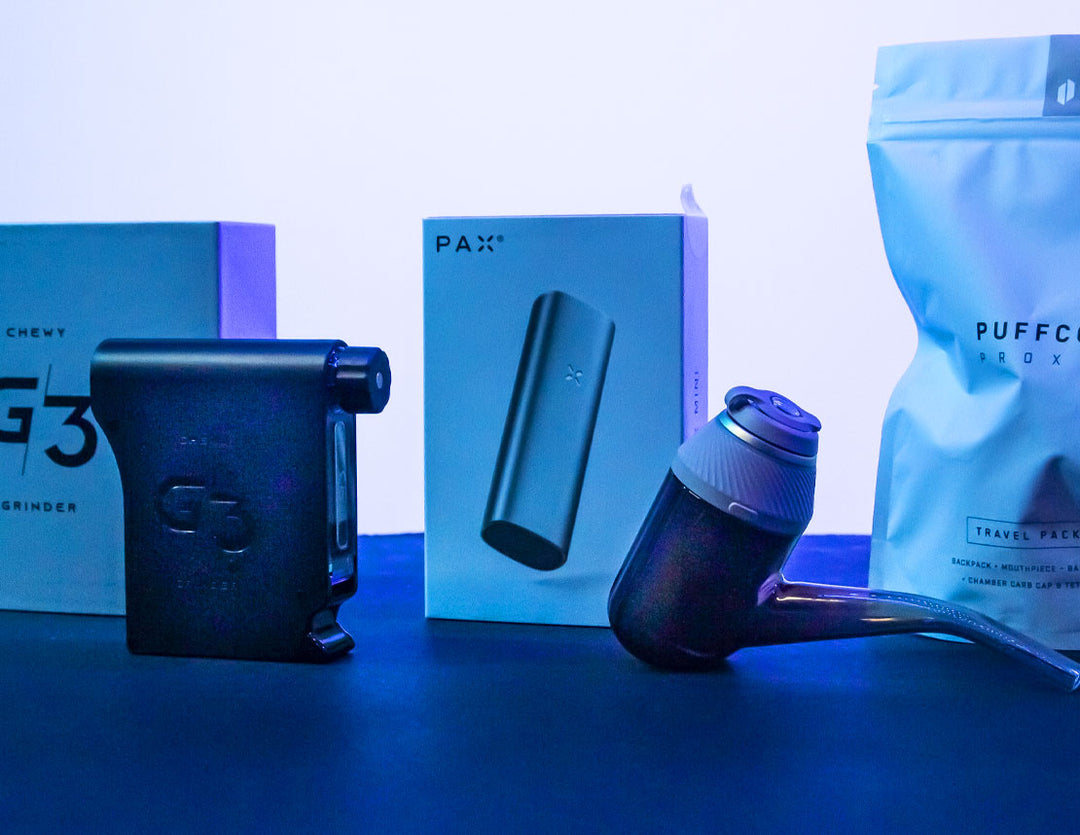 Got Vape Products standing on black display in front of white studio background