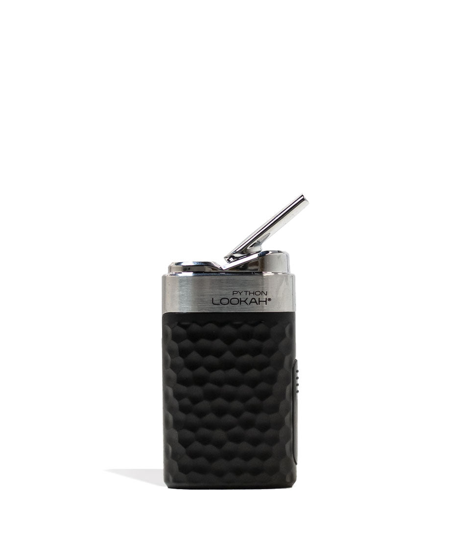 Black Lookah Python Wax Vaporizer Front View on White Background