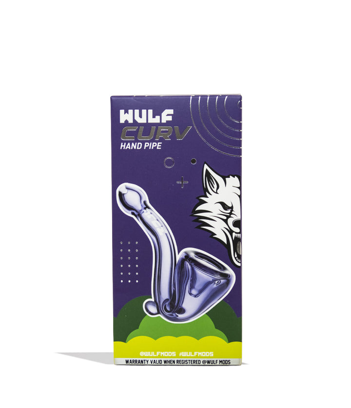 Purple Wulf Mods Curv Hand Pipe Packaging Front View on White Background