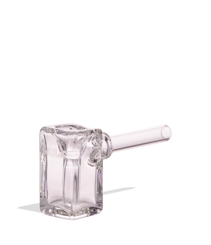 Clear angled Wulf Mods Drft Bubbler on white background