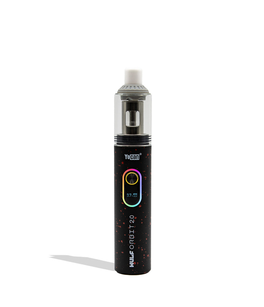 Wulf Mods Orbit 2.0 in black red spatter color on white background