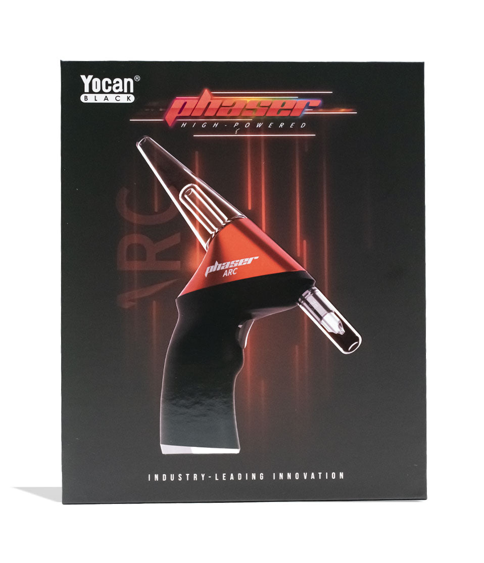 Red Yocan Black Phaser Arc Nectar Collector Packaging Front View on White Background