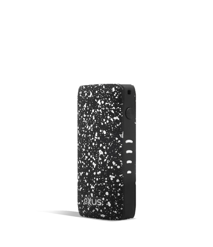 Black White Spatter side Exxus Vape Push Cartridge Vaporizer on white background