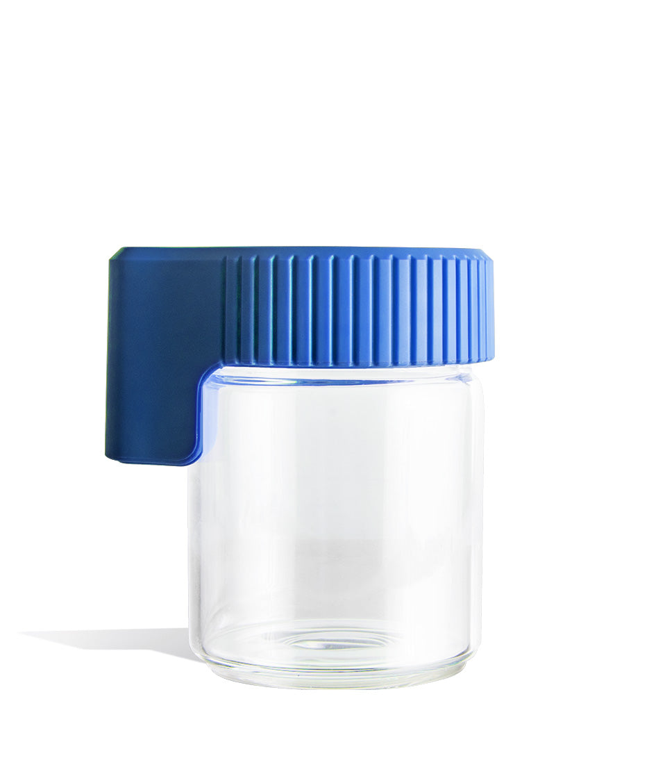 Blue The Sticker Cartel MAGJAR Magnetic Storage Jar with LED Light on white background