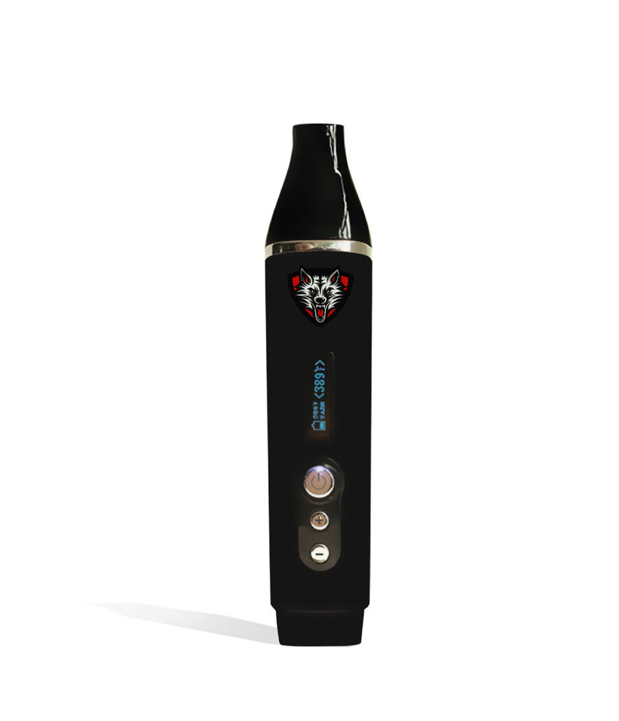 Black front view Wulf Mods SX Vaporizer on white studio background